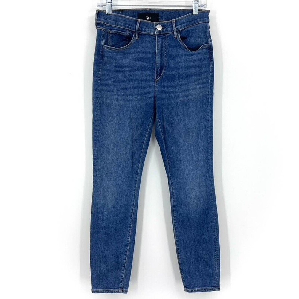 3x1 NYC Womens 28 High Rise Skinny Ankle Jean in Luca Blue